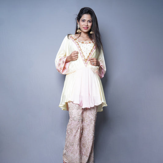 Blush Radiance Embroidered Kurta Set