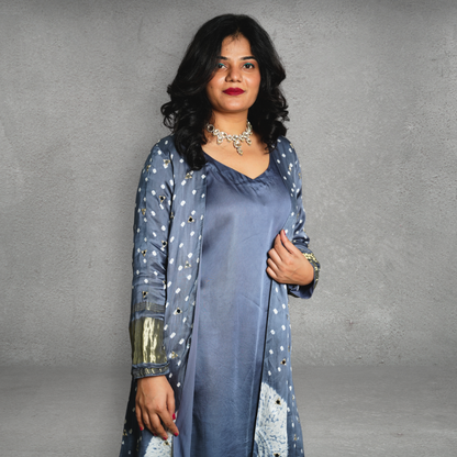 Modal Silk With Bandhani Jacket