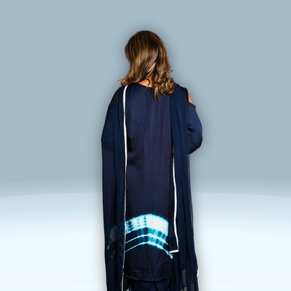 Deep Blue With Shibori